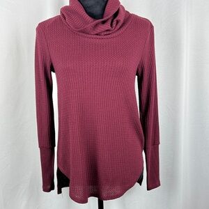 Ultra Flirt Burgundy Cowl Neck Sweater